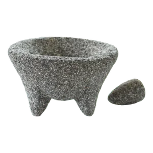 Ext. Lrg Carved Vintage Basalt Stone Mortar & Pestle