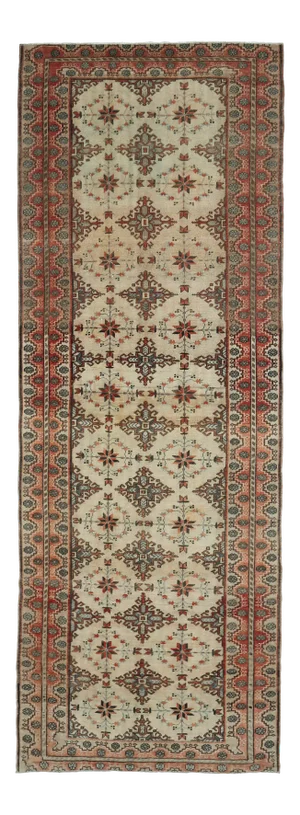 Vintage Turkish Hand-Knotted Runner