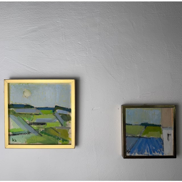 Knud Verner Laursen, West Jutland / Pair of Danish Landscapes, 1960s, Oil on Canvas For Sale - Image 9 of 9
