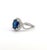 Blue Natural Sapphire Diamond Ring Size 6.25 14k W Gold 2.31 TCW Certified For Sale - Image 8 of 14