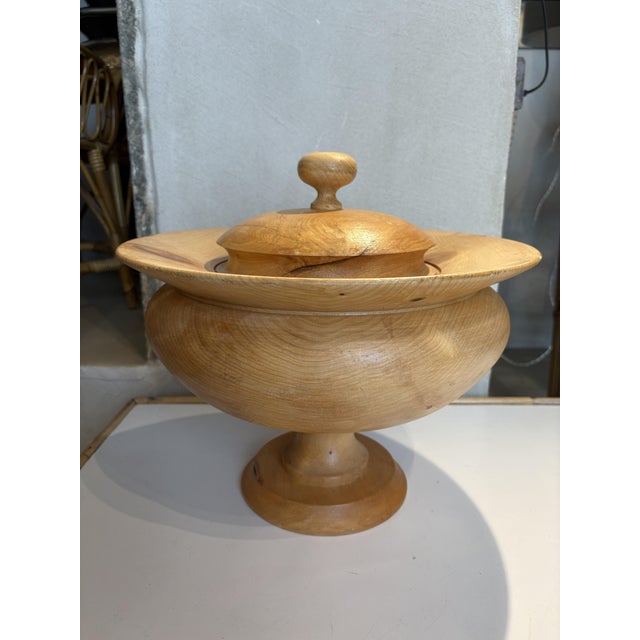 This is magnificent unique piece entirely turned by hand ,from cipresso wood.The artisan who create it was a former silver...