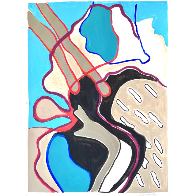 Sarah Vaaler Abstract Painting With Free Flowing Shapes For Sale