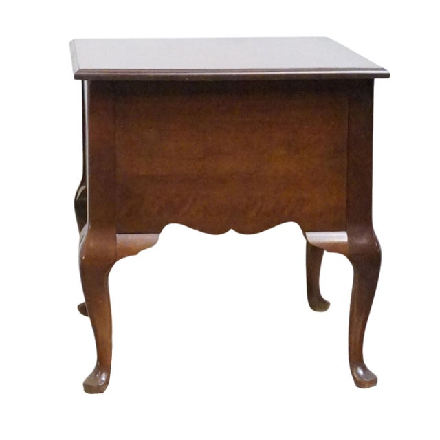 Bassett Furniture Solid Cherry Traditional Style 21" Accent End Table For Sale - Image 11 of 12