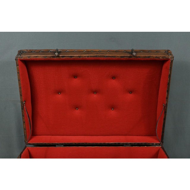 Vintage Studded Leather Trunk, 1950 For Sale - Image 15 of 18