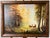 Vintage C1965 Scenic Deer and Forest Landscape by W. Kretzschmann With Burlwood Frame For Sale - Image 10 of 12
