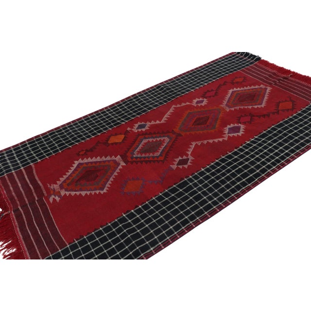 Rug & Kilim Vintage Persian Kilim in Red With Geometric Medallions, From Rug & Kilim For Sale - Image 4 of 7