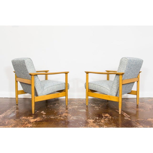 Vintage GFM 142 Chairs by Edmund Homa for GFM, Poland, 1960s, Set of 2 For Sale - Image 6 of 16