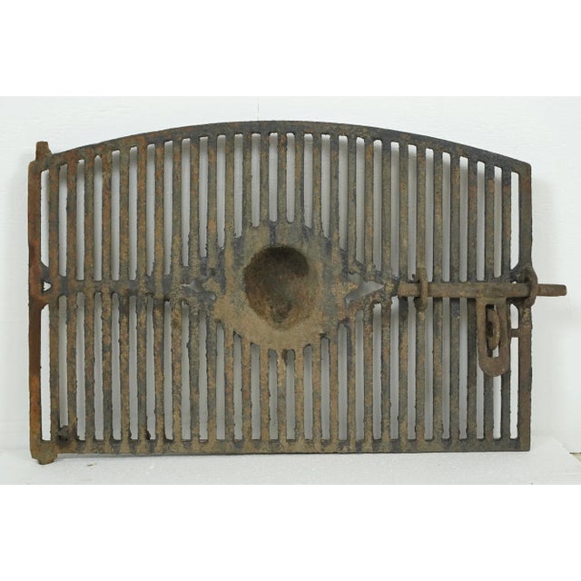 Mid 20th Century Hinged Figural Cast Iron Window Grate For Sale - Image 9 of 12