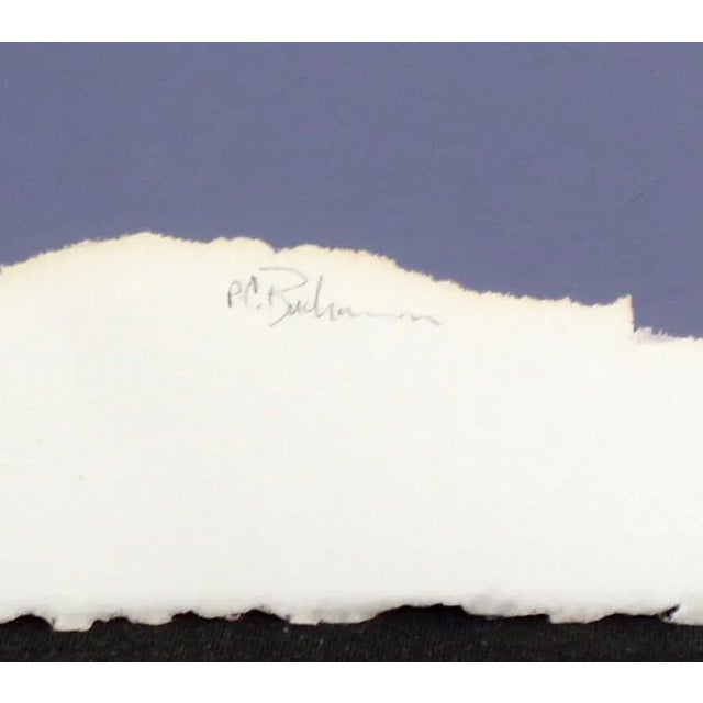 Pc Buchanan "French Couplet" Hand Signed Large Abstract Original Monoprint Art For Sale - Image 4 of 6