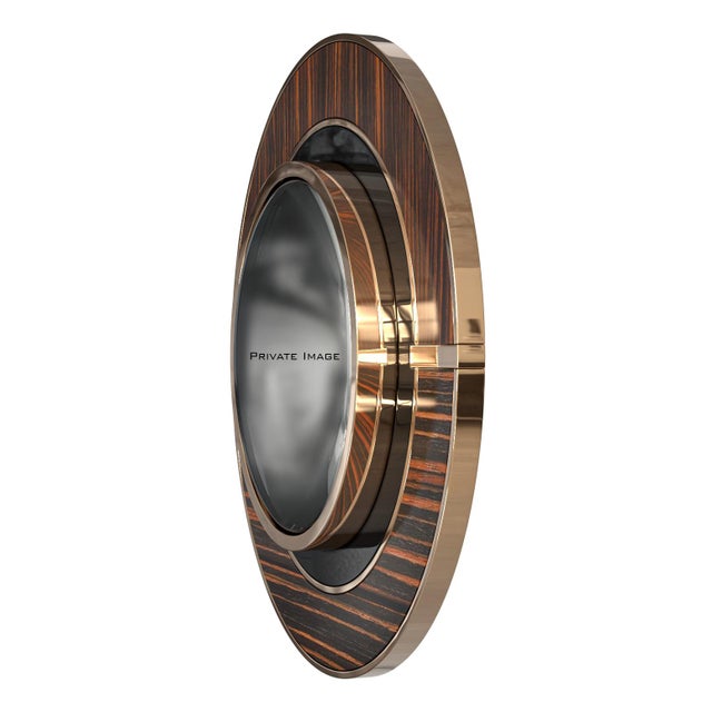 Not Yet Made - Made To Order "L'uovo" Convex Wall Mirror With Bronze, Handmade For Sale - Image 5 of 6