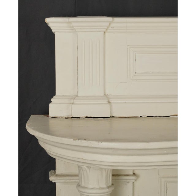 Mid 20th Century Colonial Revival Wooden Mantel With Fluted Pilasters For Sale - Image 5 of 8