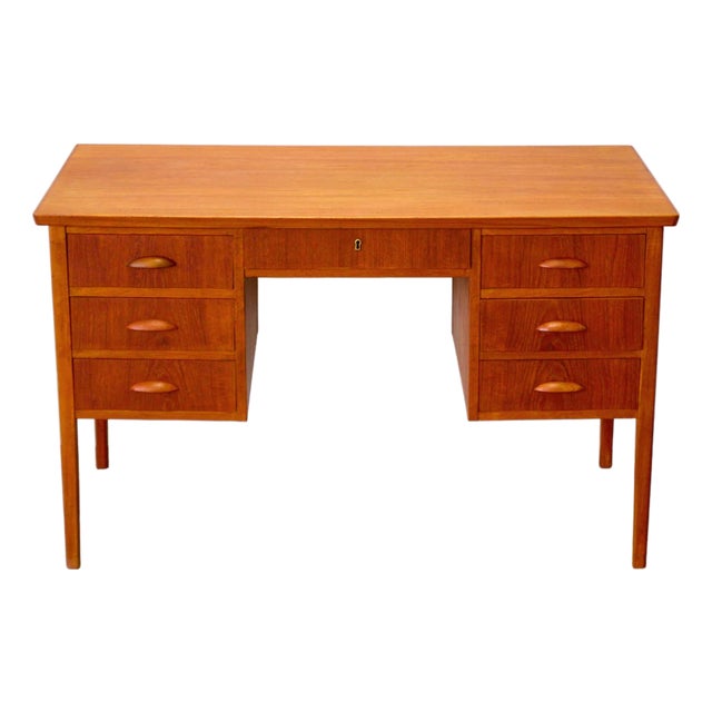 Danish Teak Writing Desk For Sale