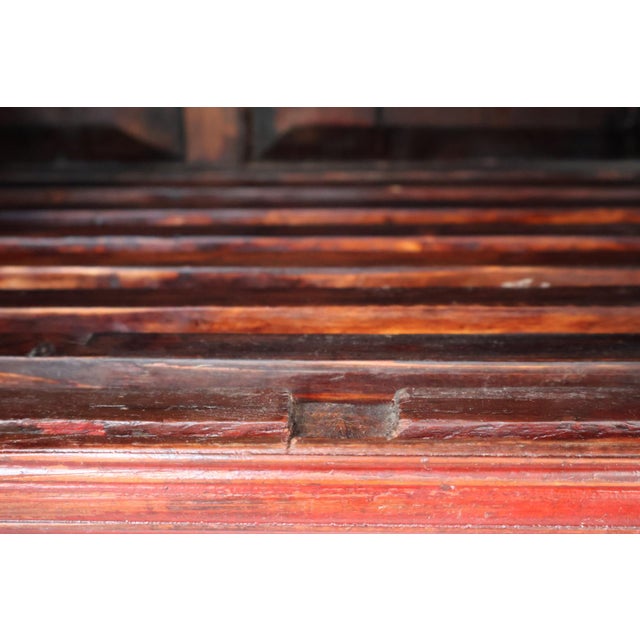 Early 20th-Century Chinese Red Lacquer Pantry Cabinet For Sale - Image 16 of 18