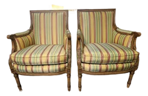 Hancock & Moore Louis XVI Upholstered Armchairs