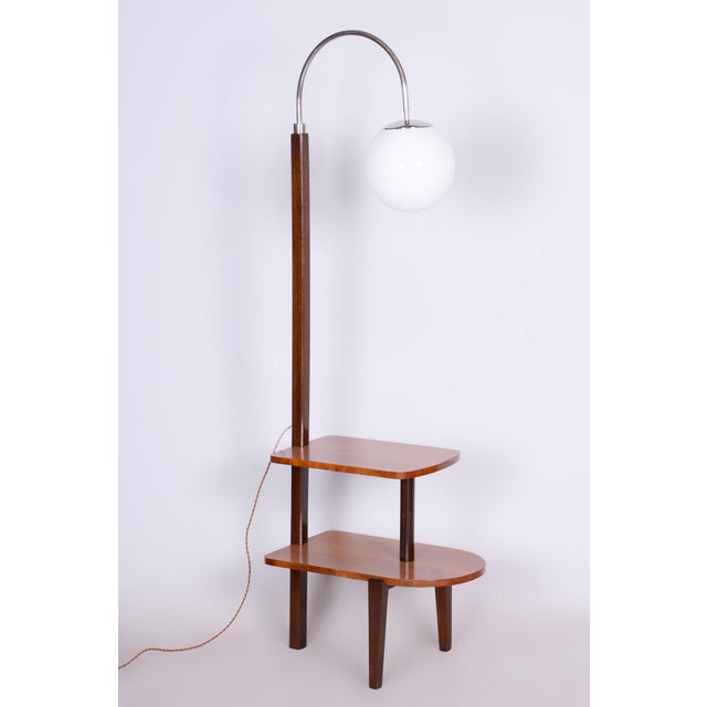 Art Deco Walnut Floor Lamp by Jindrich Halabala for Up Závody, Czechia, 1930s For Sale - Image 12 of 12