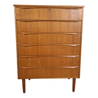 Mid-Century Danish Teak Chest of 6 Drawers, 1960s For Sale
