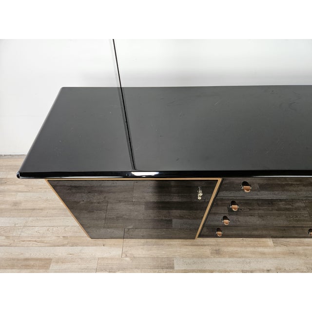 Mid-Century Modern Sideboard in Black Lacquered Wood by Pierre Cardin, 1970 For Sale - Image 3 of 18