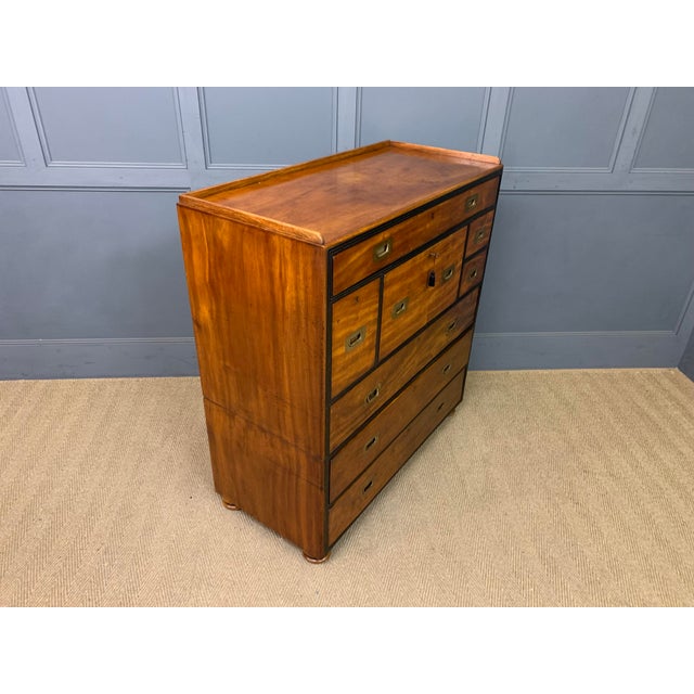 Camphor Wood Secretaire Military Chest, 1835 For Sale - Image 15 of 18
