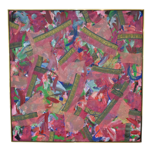 Joseph M. Glasco (1925 - 1996) Oil and Collage on Canvas, #34, DTD 1985