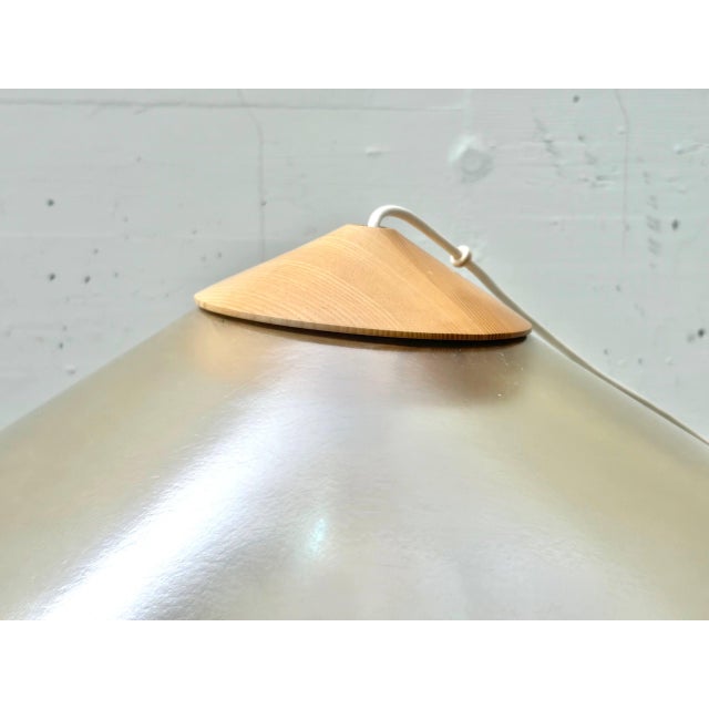 Wood Ceiling Light in Fiberglass and Wood by Giovanni Offredi for MC Selvini, Italy, 1970s For Sale - Image 7 of 18