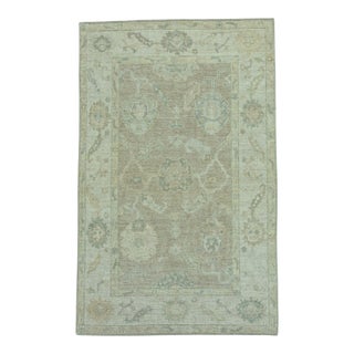 Turkish Oushak Rug 3'11"x 6'2" #19366 For Sale
