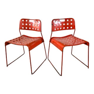 Vintage Italian Steel Omkstak Chairs by Rodney Kinsman for Bieffeplast - a Pair For Sale