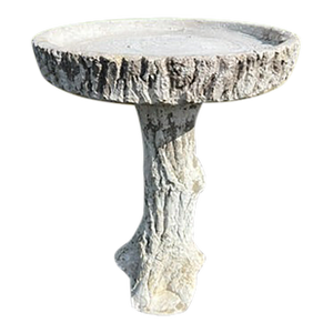 Vintage Faux Bois Bird Bath