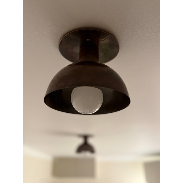 Corridor Spotlight with Brown Shade and Brass Fittings, 2010s For Sale - Image 3 of 9