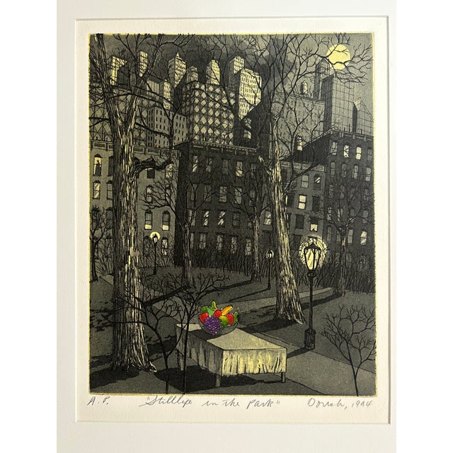Realism John Dorish “Still Life in the Park” Etching & Aquatint Print, 1994 For Sale - Image 3 of 13