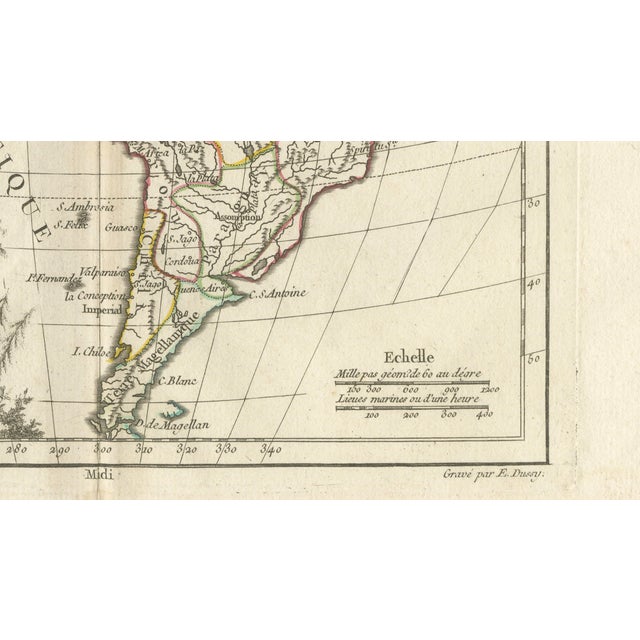 Copper Map of the Americas by Robert De Vaugondy, 1757 For Sale - Image 8 of 11