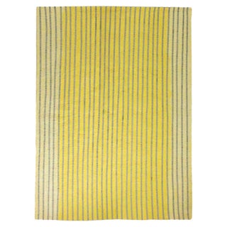 Contemporary Striped Double Sided Grey and Yellow Rug by Doris Leslie Blau For Sale