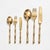 Vintage Bamboo Pattern Brass Cutlery, 1970s, Set of 36 For Sale - Image 3 of 8