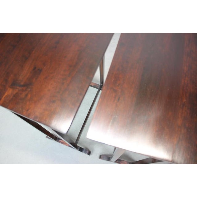 Art Deco Nesting Tables in Mahogany Veneer, Former Czechoslovakia, 1930s, Set of 3 For Sale - Image 9 of 18