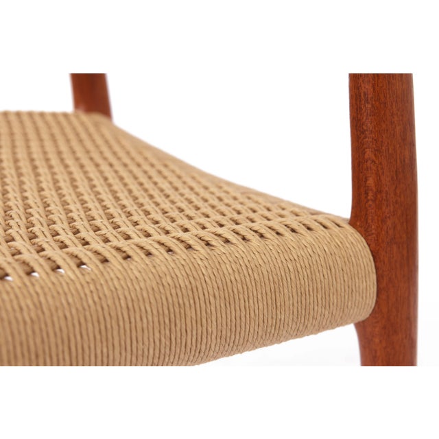 Mid-Century Danish Modern Model 57 Armchair in Teak with Papercord Seat by Niels Otto (N. O.) Møller for J. L. Møllers, 1960s For Sale - Image 10 of 11