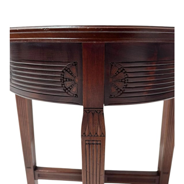 Maroon Arts & Crafts Side Table by Johann Georg van Caspel for H.F. Jansen & Zonen For Sale - Image 8 of 12