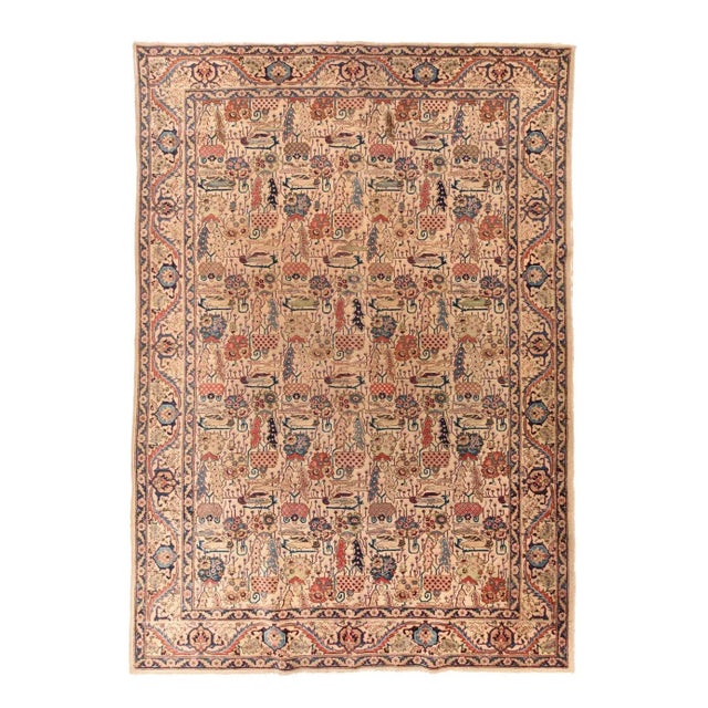 Antique Tabriz Rug 7'8'' X 10'9'' For Sale - Image 4 of 4