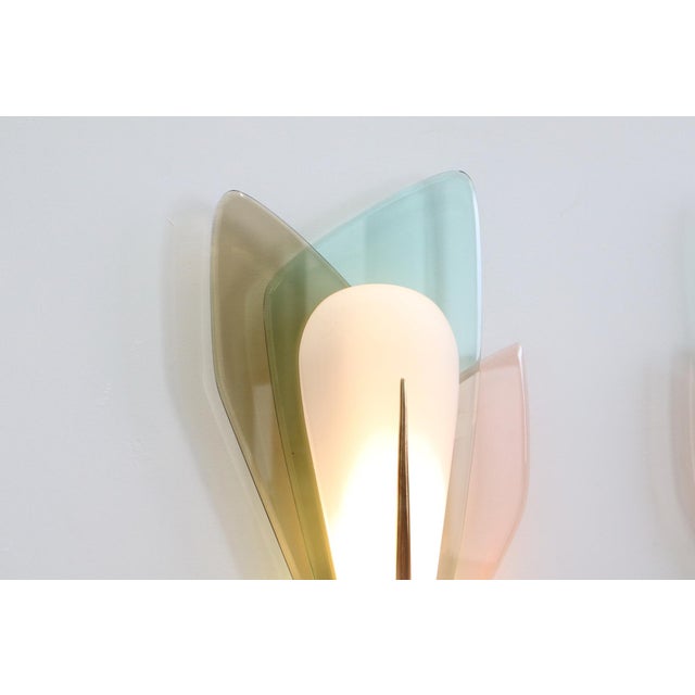 1950s Vintage Wall Lights by Max Ingrand for Fontana Arte, Italy, 1955, Set of 2 For Sale - Image 5 of 18