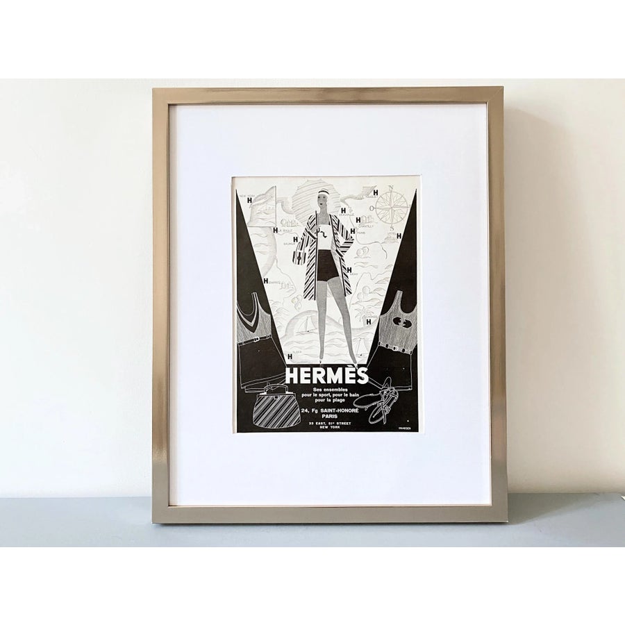 Original 1930 French Vintage Art Deco Hermès Beach-Sport Fashion