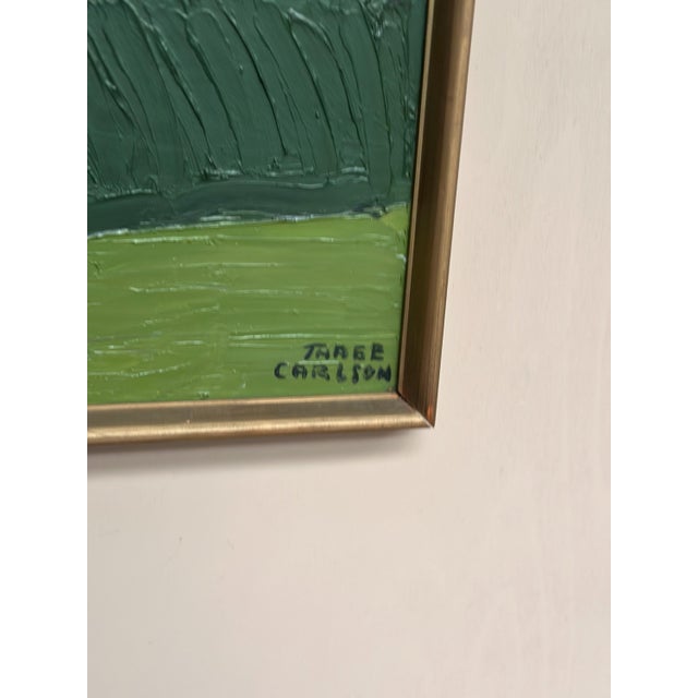 Modern Thage Carlson, Abstract Landscape, 1950s, Oil on Panel, Framed For Sale - Image 3 of 18