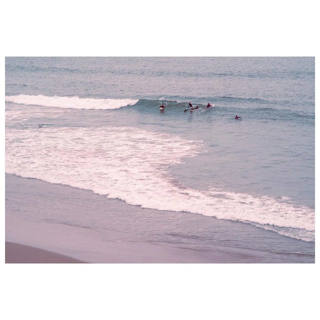 "The Cut", Surf Photography in Vintage Color Tones – 60" X 40" For Sale
