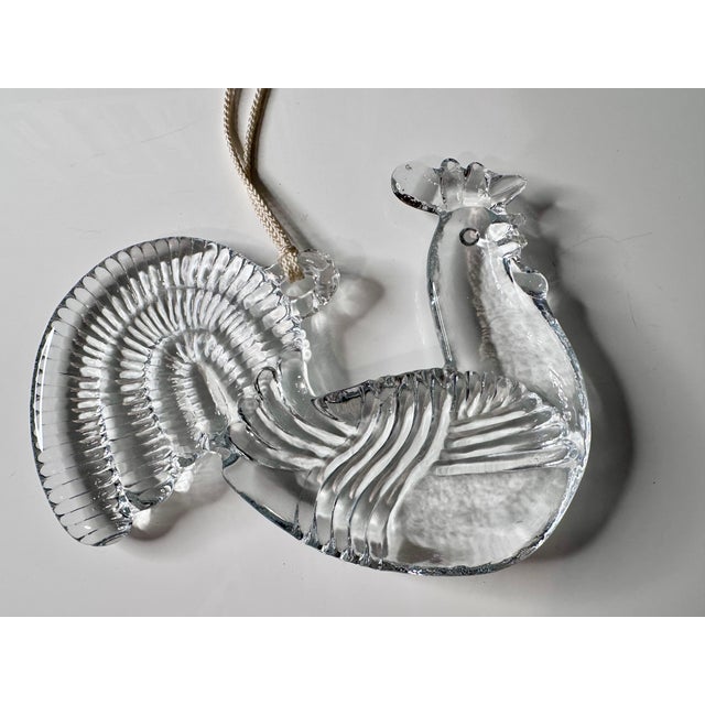 Glass Art Suncatcher in the shape of a Rooster by Bertil Vallien for Boda, Sweden, 1970s For Sale - Image 6 of 13