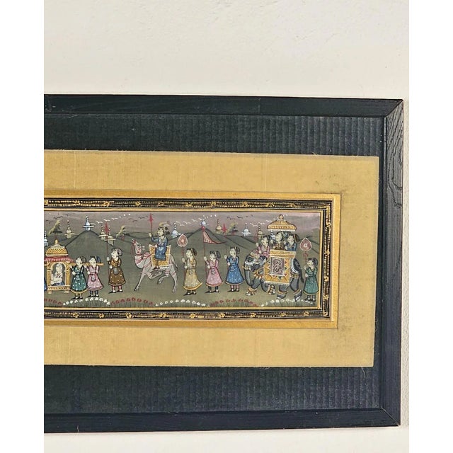 Vintage Indian Miniature of a Procession, Circa 1970 For Sale - Image 4 of 4