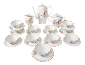 Porcelain Tea Set for Eleven from Limoges, 1950s, Set of 25