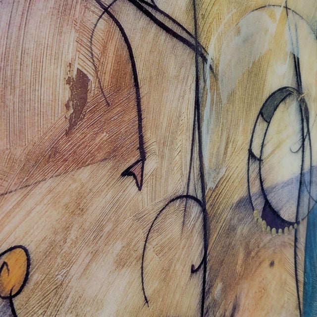 Abstract Eric Waugh “Bravo” Large Mounted Lithograph For Sale - Image 3 of 5