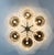 Not Yet Made - Made To Order 21st Century Hive Satin Brass Smoky Murano Flush Mount by Fabio LTD For Sale - Image 5 of 9
