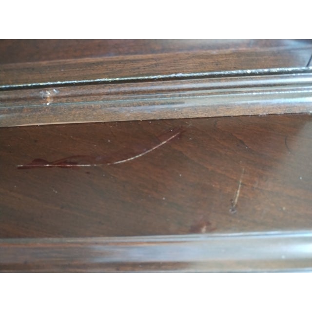 Oxblood Red 1980s Ethan Allen Georgian Court China Cabinet For Sale - Image 8 of 8