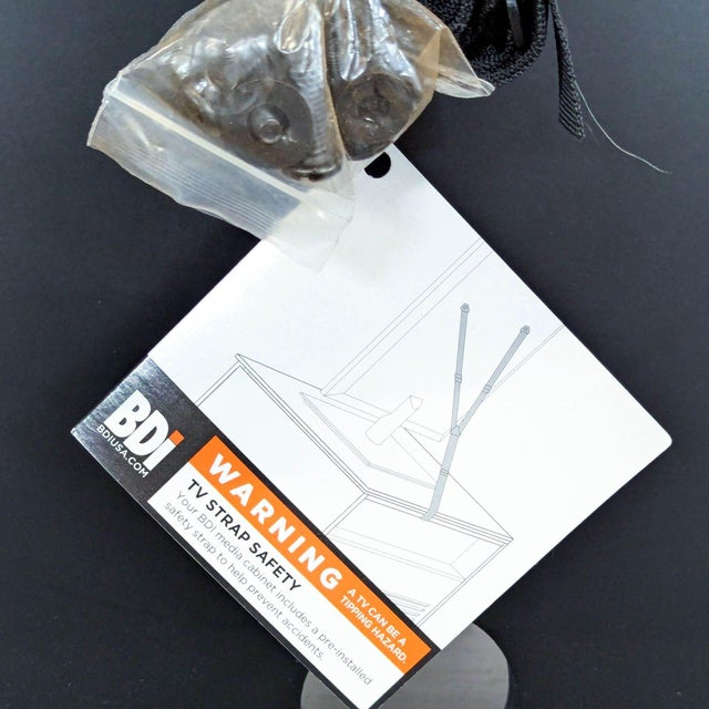 Chocolate Bdi Ola Chocolate Curved Tv Cabinet For Sale - Image 8 of 8