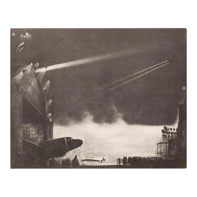 1939 After "Airport" by William Heaslip, First Edition Period Offset Lithograph For Sale