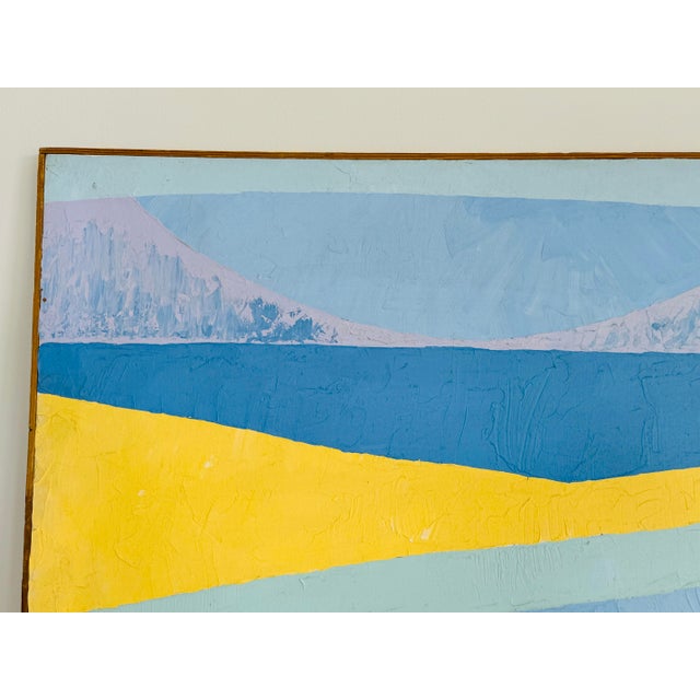 1960s Vintage 1960s Multi-Colored Abstract Oil Painting by Frederic M. Faillace For Sale - Image 5 of 9