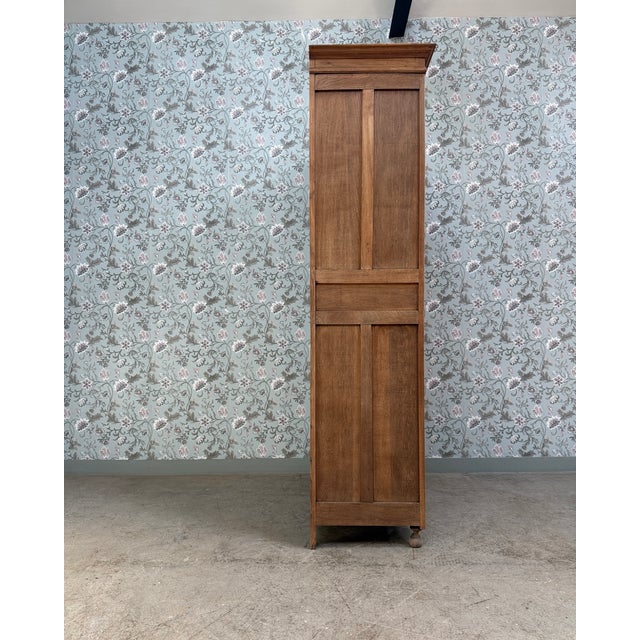 Large Antique Oak Wardrobe, 1890s For Sale - Image 6 of 12